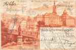 Greiz Vogtland Gruss aus.. Litho Bahnpost Greiz-Neumark (Sachsen) Zug 2225 o 1901