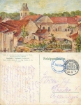 Gren.-Landw.-Rgt. 100 I.Bat. 2nd Company Feldpostexpedition XIX. Replacement Division September 25, 1915 on artist card Verdenal