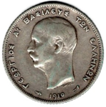 Griechenland 1 Drachme 1910 Georg I