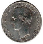 Griechenland 2 Drachmen 1868 A George I