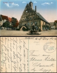 Grimma Town Hall Railway Post Leipzig-Doebel-Dresden Train 1504 o 21.8.1915