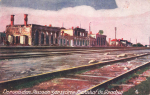 Grodno Hrodna Belarus zerstörter Bahnhof * um 1916
