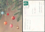 99718 Grueningen via Sondershausen country postmark on Christmas card o 21.12.1962