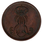 HANOVER 2 Pfennig 1851 B King Ernst August