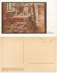 Weber Hein am Webstuhl, Künstlerkarte * ca. 1910