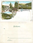 09526 Hallbach Olbernhau Gasthaus Litho * ca. 1900