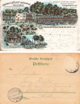 Halle Saale Waldhaus Leistners Gasthaus Litho o 21.5.1898