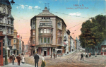 Halle Saale Leipziger und Poststrasse o 1917