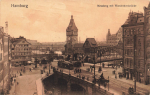 Hamburg Messberg mit Wandrahmsbrücke o 10.7.1915