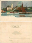 Hamburg Uhlenhorster Faehrhaus artist card Heinrich Kley * 1900
