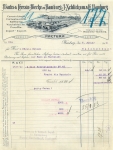 Hamburg Wachs- & Ceresin Werke J. Schlickum & Co. Letterhead with factory view 1913
