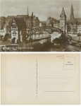 Hamburg Wandrahms Bridge barge * ca. 1920