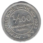 Hamburgische Bank von 1923 AG 1/100 Clearing Stamp