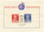 Hanover 1947 Export Messe Michel 963 964 on card special cancellation