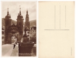 Heidelberg old bridge gate towers * around 1930