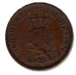 Hessen Grosherzogthum 1 Pfennig 1867 Ludwig III.