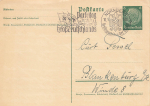 Hindenburg 6 Pfennig postal stationery advertising stamp Nuremberg Nazi party rally September 10, 1938