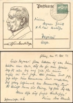 Reichspräsident von Hindenburg Ganzsache P 215 Nothilfe o Elbling Kraftpost nach Danzig 11.10.1932