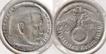 2 Reichsmark 1939 D Hindenburg