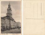 Hirschberg Riesengebirge Schlesien Markt mit Rathaus Jelenia Gora * um 1920