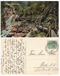 Hoellental Rauennaschlucht railway postmark Freiburg Donaueschingen train 1576 May 31, 1911
