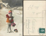 09337 Huettengrund Hohenstein-Ernstthal Land Land postmark on New Year's card 12/31/1929
