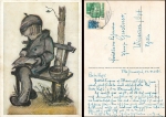 Sunken Berta Hummel card no. 222 o 11.10.1950