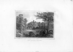 Iburg Castle from Thiergarten from original steel engraving by Hoefer after Rohbock around 1850