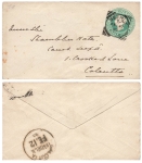 India Postage Half Anna postal stationery cover o Meerut 10.2.1898