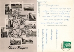 Insel Rügen Landkarten-AK o 20.8.1963