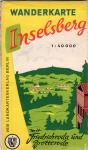Inselsberg hiking map around 1957