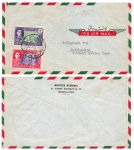 Iran 1 R and 5 R via Air Mail o Tehran