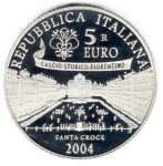 Italien 5 Euro 2004 FIFA - XVIII. Fußball-Weltmeisterschaft in Deutschland 2006 Silbermünze Polierte Platte 