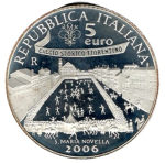 Italien 5 Euro FIFA Fußball WM Deutschland 2006 Polierte Platte