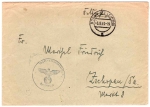 Jager reserve detachment Feldpost WW II o Borna 5.8.1943