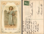 Jesus Christ Art Nouveau gold cut lithograph o July 9, 1911
