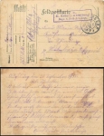 Bavarian 4th Field Artillery Regiment II Replacement Section Feldpost Augsburg Z.B.P. 10/01/1915