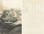 Motor vehicle auto mechanic real photo card * ca. 1910
