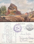 KS 23 Reserve Div. Machine weight comp. J.-R. 392 Feldpost 3.10.1916 on artist card Beuvraignes