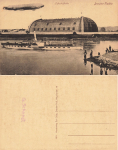 Kaditz Dresden Zeppelinhalle Luftschiff Baracke der Funker Compagnie um 1915
