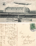 Kaditz Dresden Zeppelinhalle mit Luftschiff Sachsen