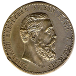 Kaiserreich Medaille 1888 Friedrich III. Auf seinen Tod Lerne Leiden ohne zu klagen