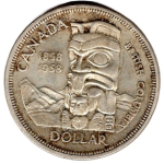 Kanada Dollar 1958 100 Jahre British Columbia