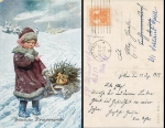 K. Feitertag New Year child with sledge o 31.12.1917