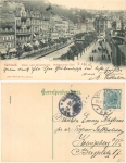 Karlsbad Kreuz- und Sprudelgasse Muehlbrunnen-Quai o 30.4.1906