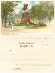 Karlsruhe Kaiserdenkmal Künstlerkarte Heinrich Kley * ca. 1900