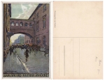 Karlsruhe Rathausbrücke Künstlerkarte Wilhelm Hempfing *ca. 1920