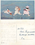 Karneval Kinder in Kostümen gebr. ca. 1920