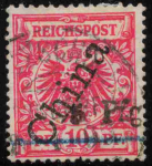 Kiautschou Deutsche Post in China Michel 1 II o gestempelt Krone Adler