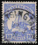 Kiautschou Deutsche Post in China Michel 21 o gestempelt Kaiseryacht